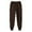 Coffee, variant on Men And Women Autumn And Winter Leisure Solid Color Pants Trousers