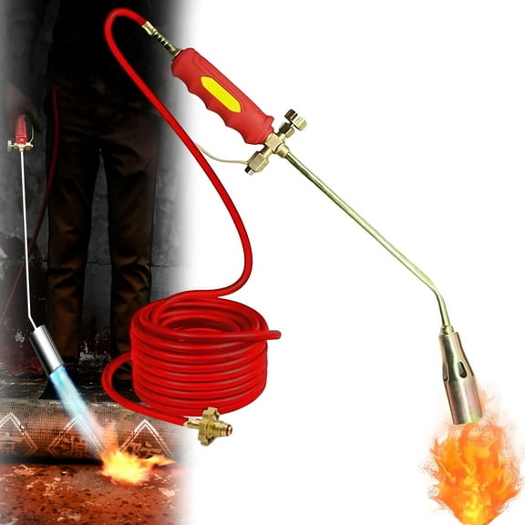 EXLEAF New Propane Torch Weed Burner Kit with 6.56ft Hose Push Igniter for Weeds