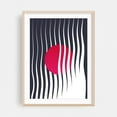 thumbnail image 2 of Abstract Red Circle and Wave Lines - Illustration Unframed Wall Art Print 5 x 7 inches, 2 of 16