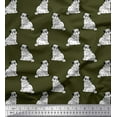 thumbnail image 1 of Soimoi Japan Crepe Satin Fabric Pug Dog Printed Craft Fabric by The Yard 42 Inch Wide, 1 of 3