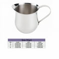 thumbnail image 2 of Milk Frothing Pitcher,60ml/90ml/150ml/240ml Milk Frother Cup,Stainless Steel Jug Steaming Pitcher,Cappuccino Espresso Machine Accessories,for Milk Coffee Barista Steam Pitchers Milk Jug Cup(240ml), 2 of 8