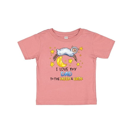

Inktastic I Love my Dad to the Moon and Back Cute Sheep Gift Baby Boy or Baby Girl T-Shirt
