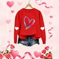 thumbnail image 4 of Craaazy Women's Love Heart Valentine's T-Shirts Casual Long Sleeve Crewneck Tops Gifts, 4 of 5