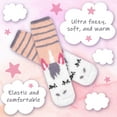 thumbnail image 2 of Women's Super Soft Warm Microfiber Fuzzy Cozy Unicorn Crew Socks, 3 Pairs Color 03 Unicorn Horn, 2 of 8
