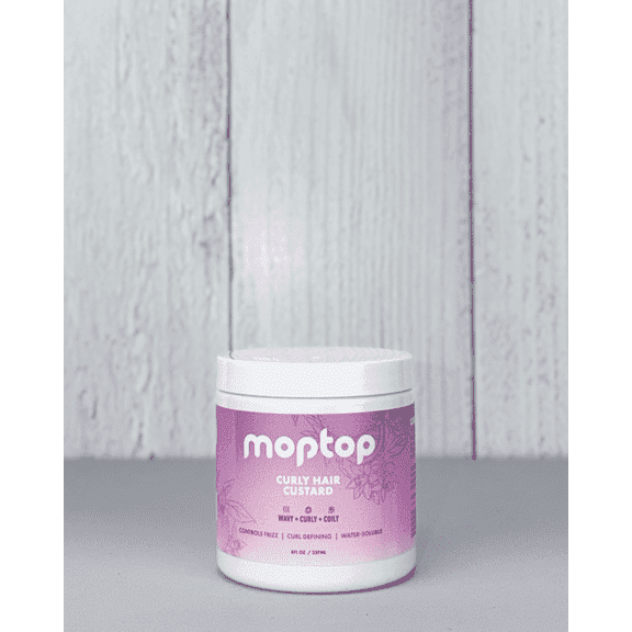 moptop Curly Hair Custard Curl Enhancing Hair Styling Gel in Citrus Kumquat scent 16oz