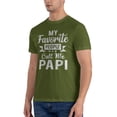 thumbnail image 4 of My Favorite People Call Me Papi Men'S Basic Short Sleeve T-Shirt Moss Green 3x-Large, 4 of 5