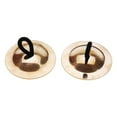thumbnail image 2 of 2 Pieces Belly Cymbal Children Party Finger Cymbals Dancer Costume Music Golden, 2 of 8
