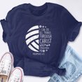 thumbnail image 2 of EcoLoom Volleyball I Can Do Things Bible Verse God Jesus Short Sleeve Unisex T Shirt, 2 of 6