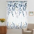 thumbnail image 2 of Navy Blue Eucalyptus Sheer Curtains 72 Inches Long, Watercolor Spring Weeping Botanical Light Filering Curtains, Breathable Simi Curtain Privacy Drapes for Living Room Bedroom Window Treatment, 2 of 9