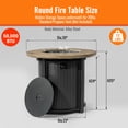 thumbnail image 3 of AJ Enjoy 30" Round 50,000 BTU Propane Gas Fire Pit Table & Patio Heater, Brown Concrete, Includes Accessories, 3 of 12