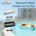 thumbnail image 3 of Floating Tray for Pool, Round Serving Tray for Swimming Pool Floats, for Hot Tub, Hot Spring, Beach Party, Pool Serving Drinks, Brunch (Brown, Small), 3 of 9