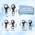 thumbnail image 3 of 30Pcs 3 Sizes Stainless Steel Lobster Claw Clasp 9~12mm Black Necklace Clasps Fastener Hook End Chain Clasps Jewelry Clasps and Closures DIY, 3 of 8