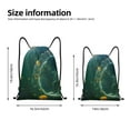 thumbnail image 4 of Kdxio Jelly Fish Print Drawstring Backpack Bag,Waterproof Draw String Back Sack, Gym Drawstring Bags Swim Bag For Unisex, 4 of 9