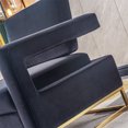 thumbnail image 4 of Cfowner Modern Velvet Accent Chair, Elegant Armchair with Stainless Steel Base, 4 of 4