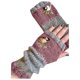 thumbnail image 1 of Guantes con bordado de pájaros, guantes tejidos de invierno cálidos sin dedos, manoplas de empalme de bloques de Color, guantes para mujeres y niñas, 1 of 5