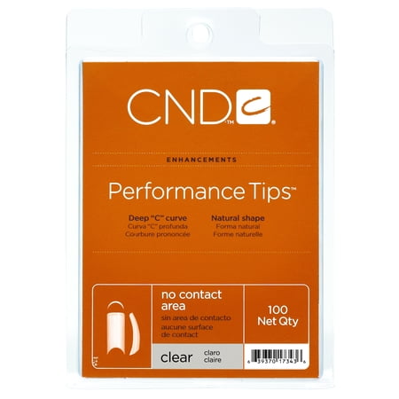 Creative Nail Design Mask - CND Creative Nail Design Nail Tips PERFORMANCE Clear Size 0-10 100ct/Tray