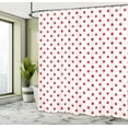thumbnail image 4 of Ambesonne Polka Dot Shower Curtain, Rounds Retro Design Art, 69"Wx70"L, Scarlet White, 4 of 4