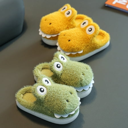 

Cathalem Memory Slipper Girls Boys Home Slippers Warm Heel House Slippers For Toddler Lined Winter Indoor Shoes Shoes GN1 2.5 Years