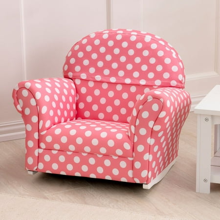 Kidkraft Upholstered Pink With Polka Dots Rocker 18686 Kidkraft Upholstered Pink With Polka Dots Rocker 18686