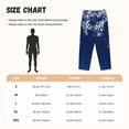 thumbnail image 2 of Salouo Christmas Blue Print Women's Pajama Pants Casual Loose Sweatpants PJs Flowy Pants Drawstring Palazzo for Women Wide Leg Pants Lounge Pajama -Small, 2 of 8
