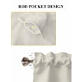 thumbnail image 6 of Cream Solid Color Living Room Curtains 2 Panel, Aesthetics Contemporary Luxury Cafe Window Treatment, Farmhouse Bedroom Bathroom Kitchen Curtains Drapes 104"x45", 6 of 6