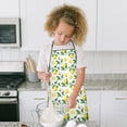 thumbnail image 4 of Yellow Lemon Fruit Slices White Pattern Kids Aprons for Girls and Boys,Adjustable Neck Strap Toddler Aprons for Kids Cooking Baking, 4 of 6