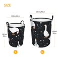 thumbnail image 3 of Gukieu Fashionable Goose Print Round Dirty Clothes Bag, Waterproof Standing Home Bathroom Storage Basket Car Trunk Storage Bag-Small, 3 of 6