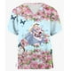 thumbnail image 2 of Blusa de enfermera para mujer, blusa médica con estampado de princesa, camiseta de cuello en V para enfermera, accesorios de trabajo para médicos, blusas de enfermería, 2 of 5