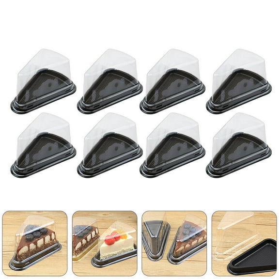 BALAHAPY Cake Slice Container Triangle Clear 100Pcs 5.5x4.32x2.95 Inch For Dessert Display