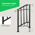 thumbnail image 5 of VIVOSUN Outdoor Handrail, 26" × 36" Fits 1 to 2 Steps, Adjustable Wrought Mattle Iron Stair Railing, 5 of 6