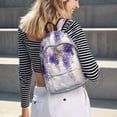 thumbnail image 5 of Yiaed Lavender Blooms Window Print Laptop Backpack Travel Canvas Backpack Vintage Aesthetic Backpack for School Knapsack Plain Backpack Backpack for School-Small, 5 of 5