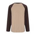 thumbnail image 5 of Women's Color Block Sweatshirts Dressy Crewneck Long Sleeve Pullover Boyfriend Style Tops Casual Fall Outfits Coffee XL, 5 of 5
