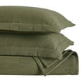 thumbnail image 2 of BNM Modern Cotton Matelasse Bedspread Set, Queen, Olive Green, 2 of 7