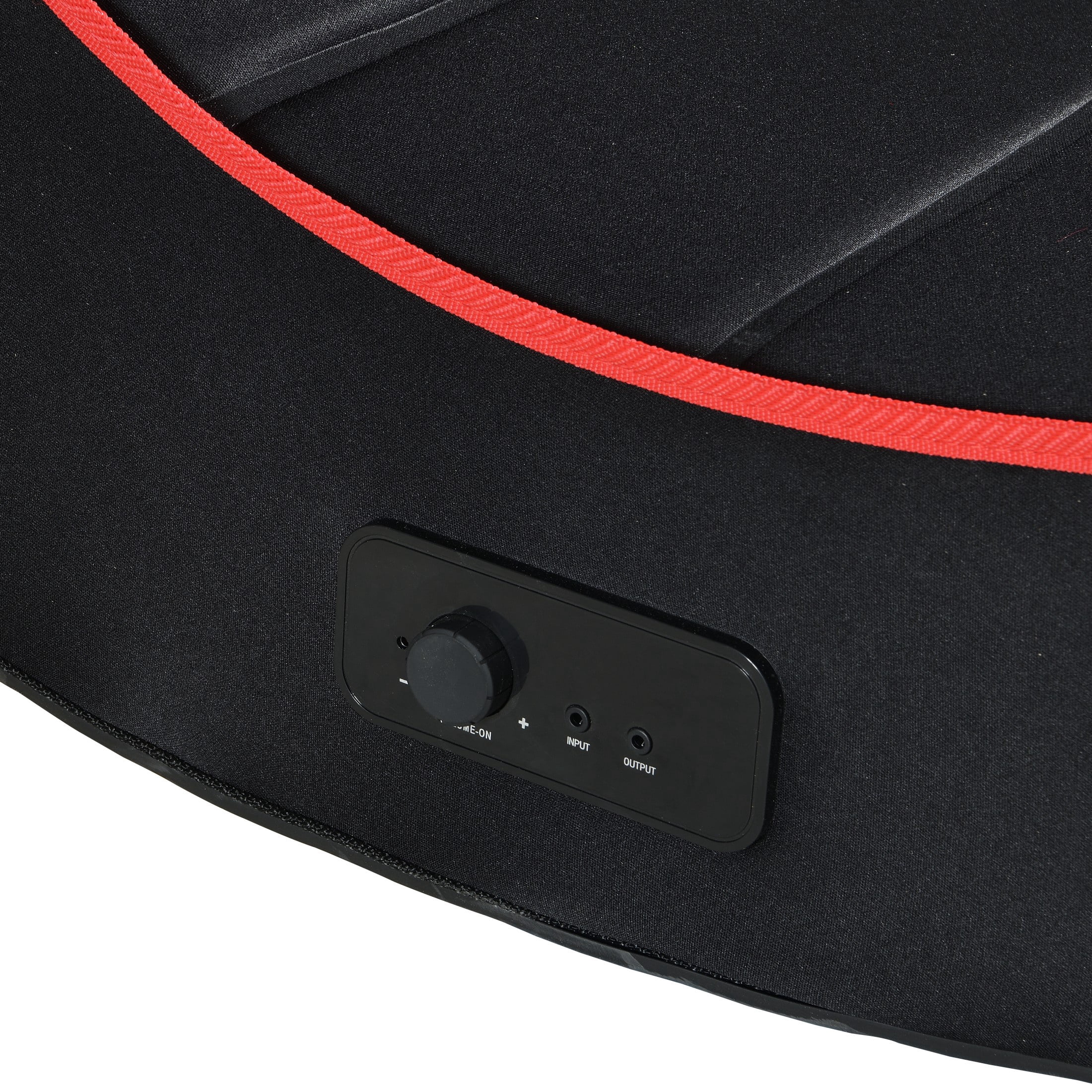 Sesslife Folding Gaming Rocker Floor Chair with 2 Built-in Audio Speakers, Modern Rocker Floor Gaming Chair with 3.5mm Input and Output Ports for Teens, Single Chair for Bedroom Game Room, Black