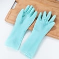 thumbnail image 2 of ULTECHNOVO 3 pares de guantes de cocina impermeables para lavar platos Guantes de goma Guantes protectores de manos para limpieza del hogar Jardinería (color al azar), 2 of 5