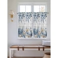 thumbnail image 2 of Blue Eucalyptus Coastal 2 Panel Kitchen Curtains for Windows, Beach Starfish Shell Nautical Retro Bathroom Privacy Curtain, Home Décor Window Treatment for Bedroom/Living Room 55"x45", 2 of 6