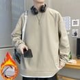 thumbnail image 5 of Men's Fake Two Long-Sleeved Sweater-Plus Velvet Loose Top, 5 of 12