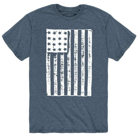 Country Casuals - American Flag White Distr - Men's Short Sleeve Graphic T-Shirt