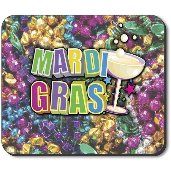 Art Plates Mouse Pad - Mardi Gras Beads
