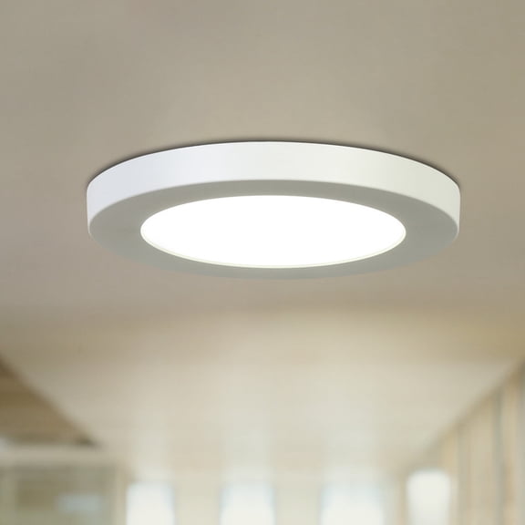 LNC 5" LED Flush Mount Ceiling Light,5CCT Adjustable,Ultra Thin,Damp Rated