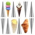 thumbnail image 4 of Cream Horn Mold Stainless Steel Pastry Cone, Flared Danish Croissant Mold for Baking, Professional Pastry Making Tool, Metal Form for Creating Horn-Shaped Pastries, 4 of 9