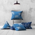 thumbnail image 5 of HomeRoots Blue, White Crab Blown Seam Coastal Throw Indoor Outdoor Pillow, 5 of 7