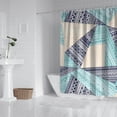 thumbnail image 3 of Waterproof Boho Pieced Patchwork Shower Curtain 72x84 Inch Bohemian Style Polyester Unique Shower Curtain for Bathroom Hotel Home Decor with 12 Plastic Hooks, 3 of 5