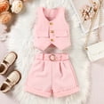 Bainana Casual Outfit Set For Girl'S Size 2-3 Years Solid Color ...