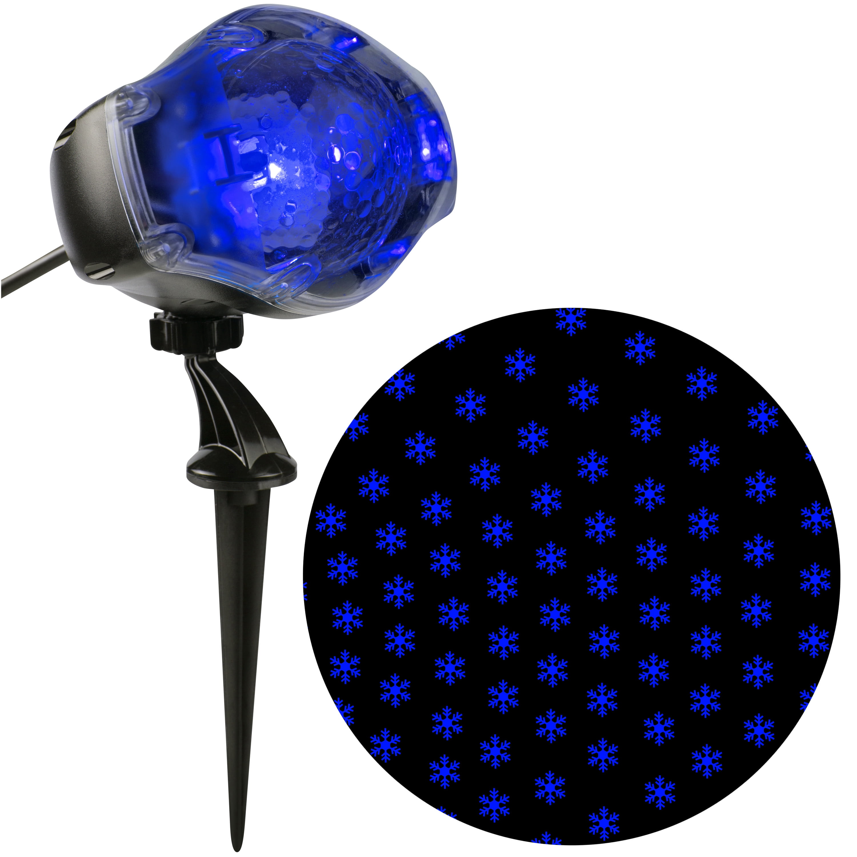 Christmas Holiday Lightshow Illuminations Snowfall Blue String Lights Projector Light