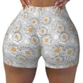 thumbnail image 2 of Fotbe Daisies Flowers Shorts Sin Costuras – Shorts Deportivos de Cintura Alta para Mujer, Elásticos para Gimnasio, Yoga, Running o Ciclismo-X-Large, 2 of 8