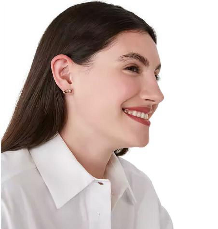 Kate Spade New York Women's Double Bow Studs Earrings (Rose Gold)