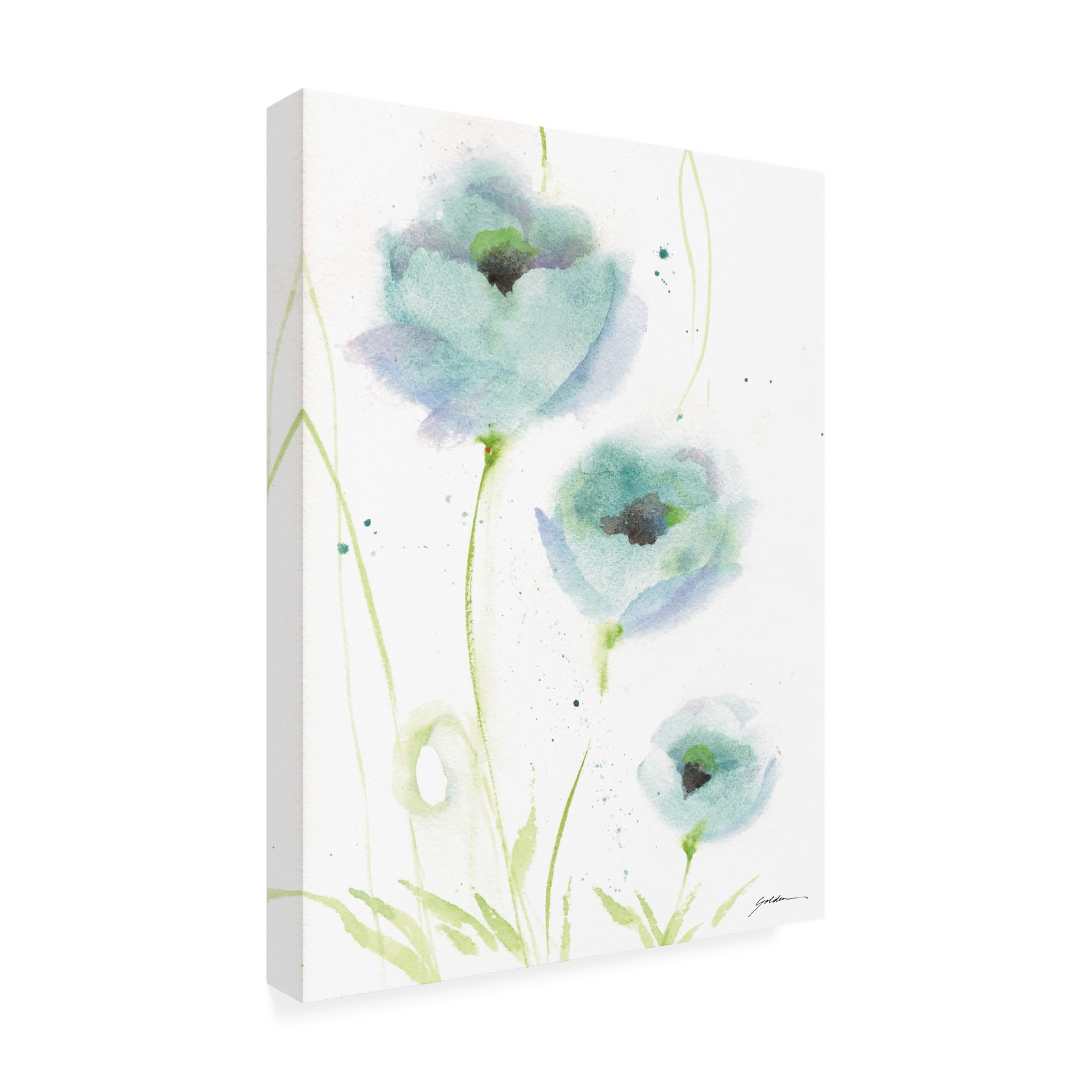 Canvas Wall Art - Sheila Golden 'Blues Happen' Wall Art for Living Room, Bedroom, or Office Décor by Trademark Fine Art - 24 x 32 Inches