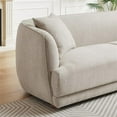 thumbnail image 5 of Venar Mid-Century Modern Living Room Luxury Fabric Linen Couch in Cream, 5 of 6
