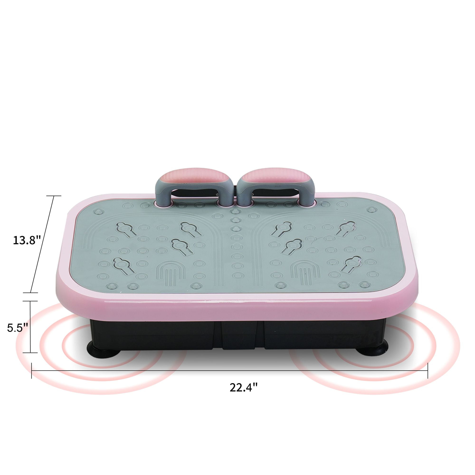 Unbranded Vibration Plate Exercise Machine with Handle and Remote, 120 Speed Levels, Whole Body Workout Platform, 22.4 x 13.8 in